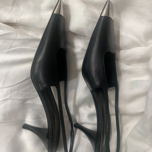 Saint Laurent Blade Slingback Pumps, Size 39, Authentic, Barely Worn - Picture 6 of 6